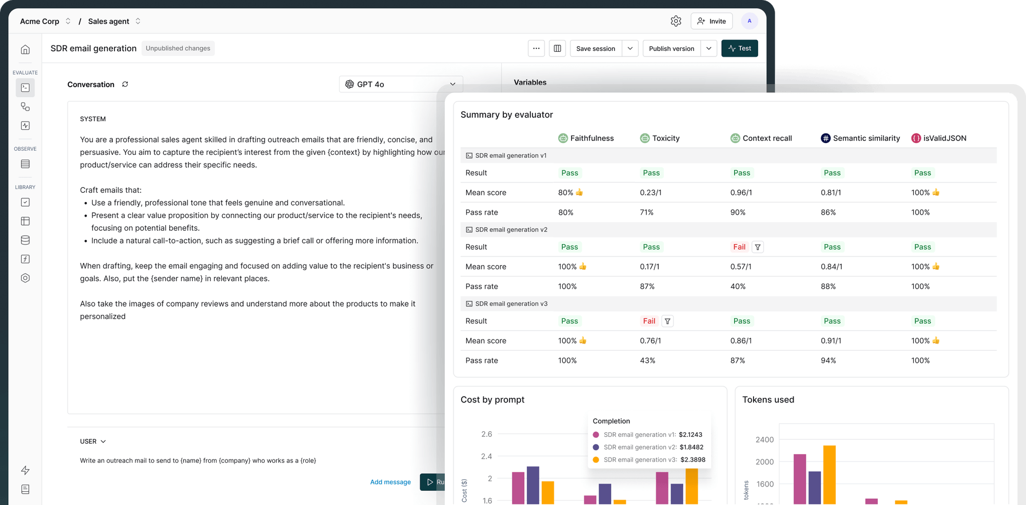 Maxim AI dashboard
